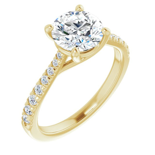 French-Set Engagement Ring