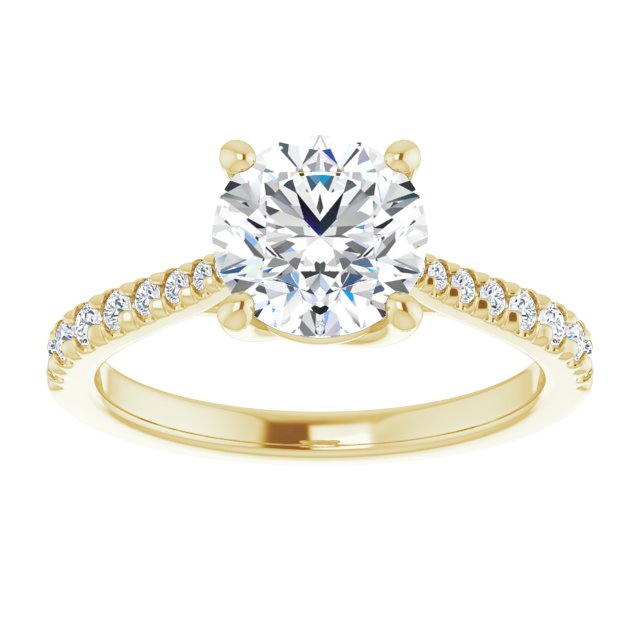 French-Set Engagement Ring