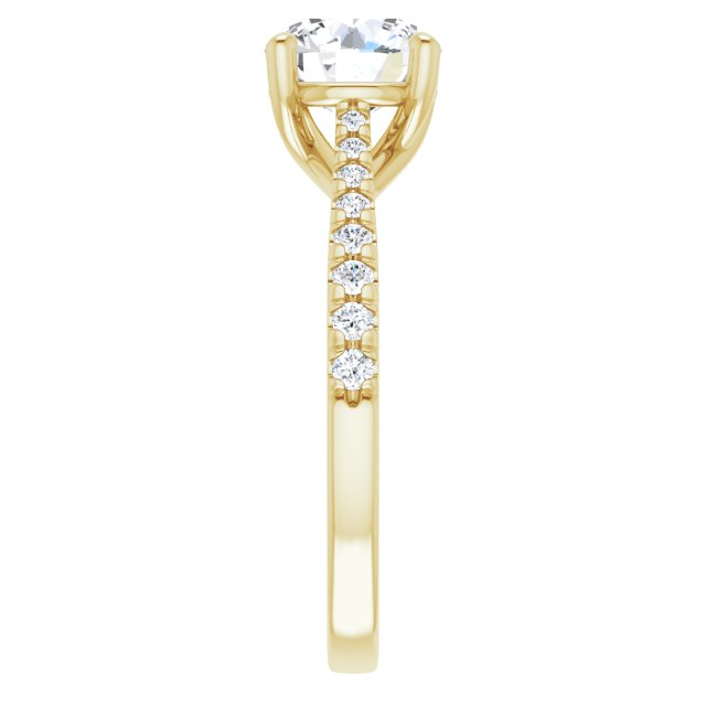 French-Set Engagement Ring