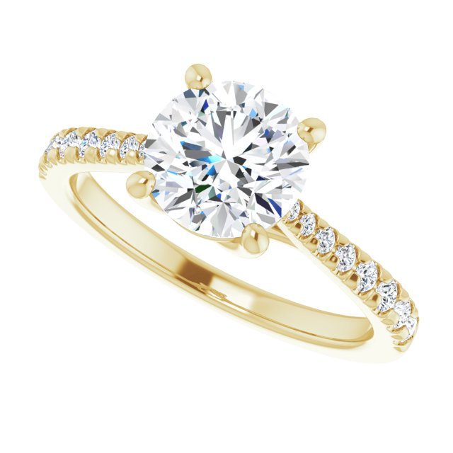 French-Set Engagement Ring