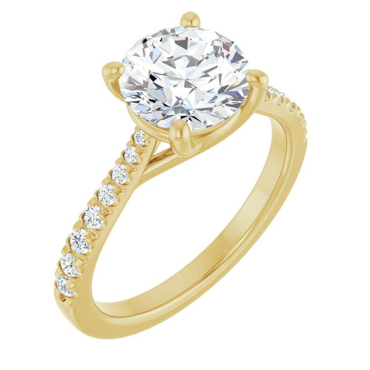 French-Set Engagement Ring
