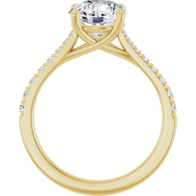 French-Set Engagement Ring