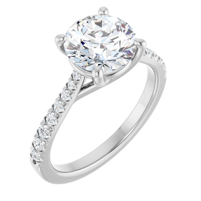 French-Set Engagement Ring