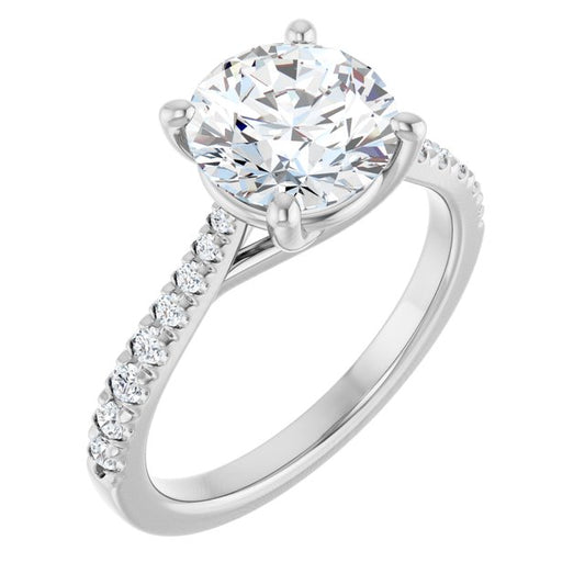 French-Set Engagement Ring