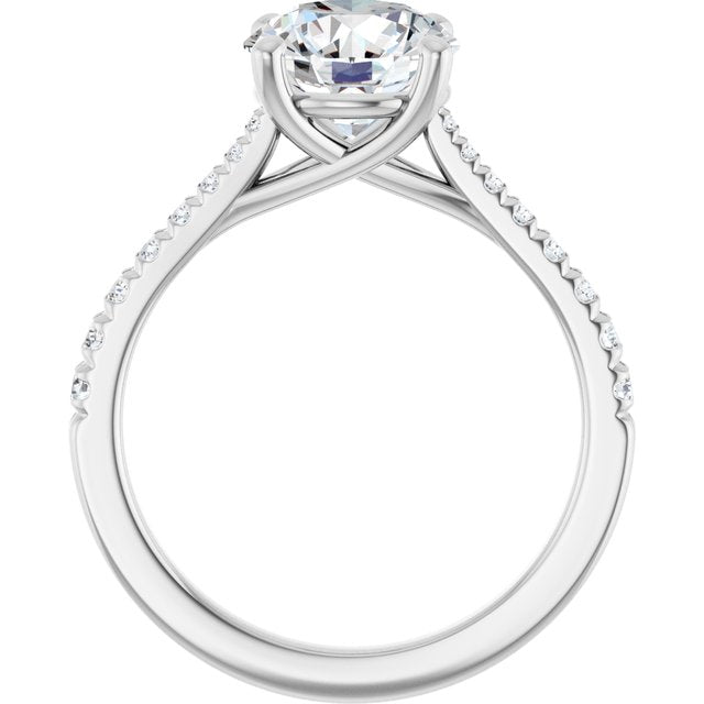 French-Set Engagement Ring