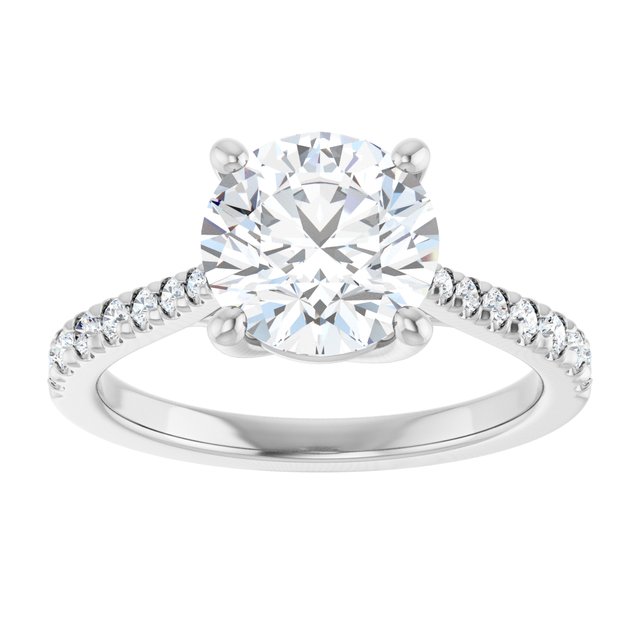 French-Set Engagement Ring
