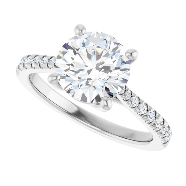 French-Set Engagement Ring