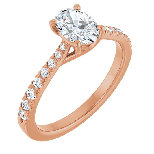 French-Set Engagement Ring