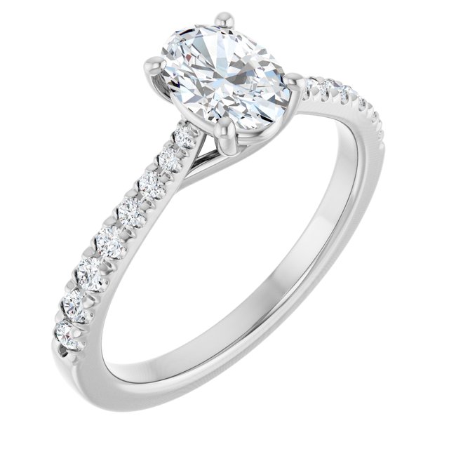 French-Set Engagement Ring
