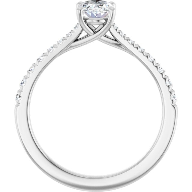 French-Set Engagement Ring