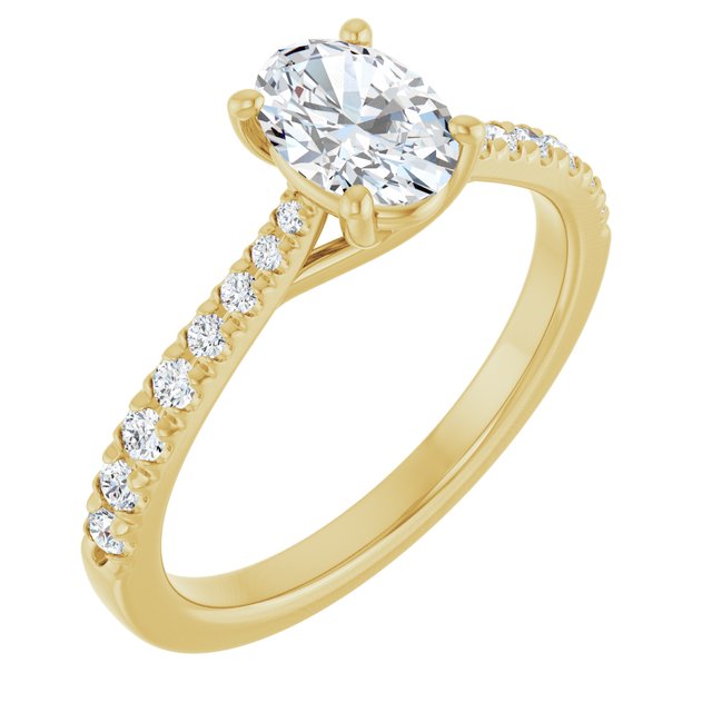 French-Set Engagement Ring
