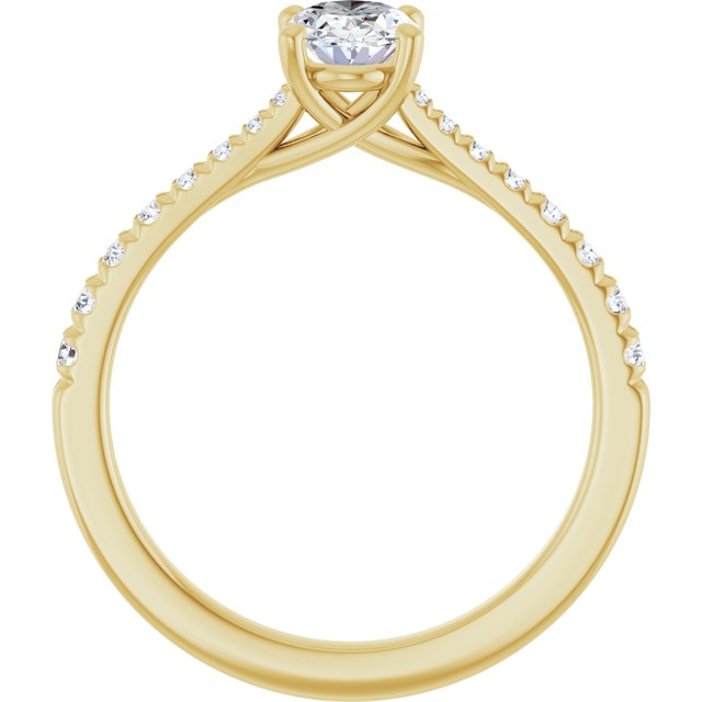 French-Set Engagement Ring