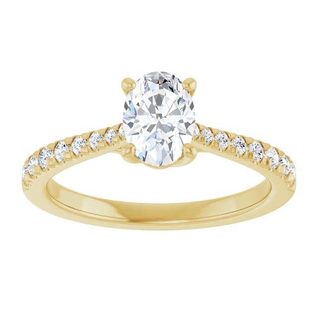 French-Set Engagement Ring