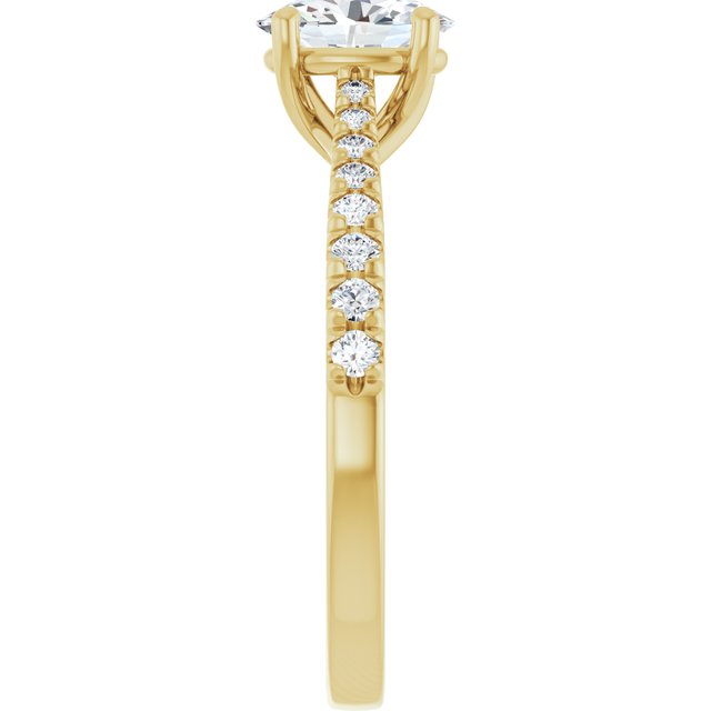 French-Set Engagement Ring