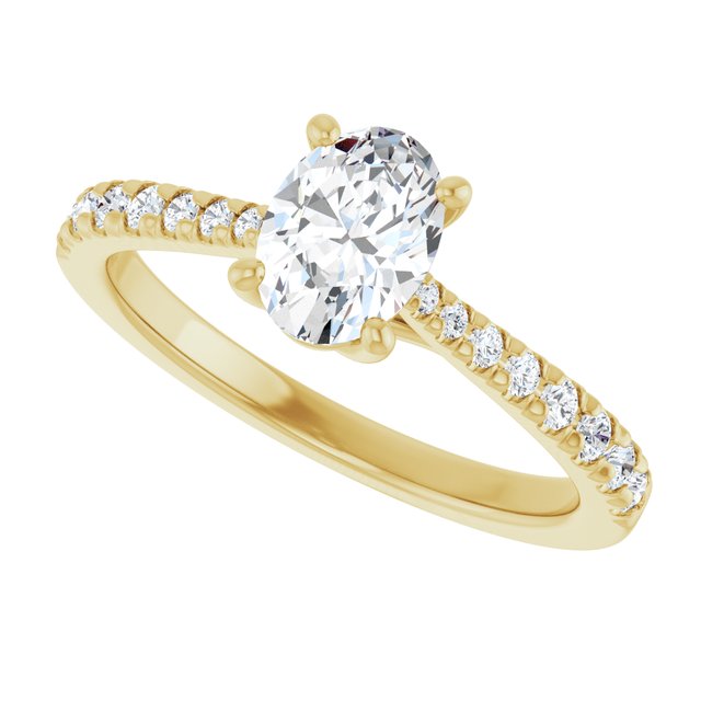 French-Set Engagement Ring