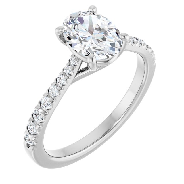 French-Set Engagement Ring