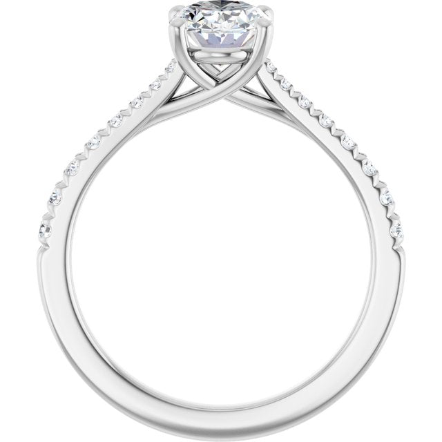 French-Set Engagement Ring