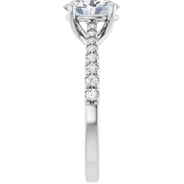 French-Set Engagement Ring