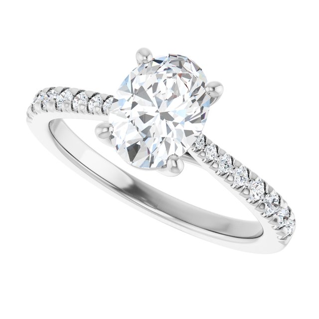 French-Set Engagement Ring