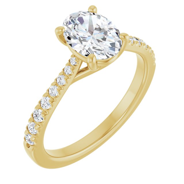 French-Set Engagement Ring