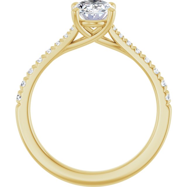 French-Set Engagement Ring