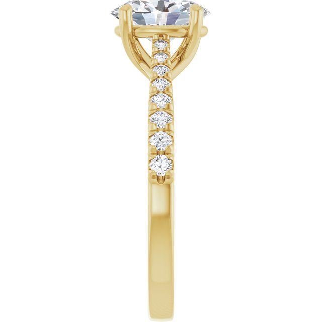 French-Set Engagement Ring