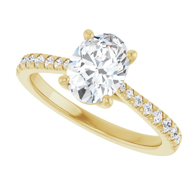 French-Set Engagement Ring