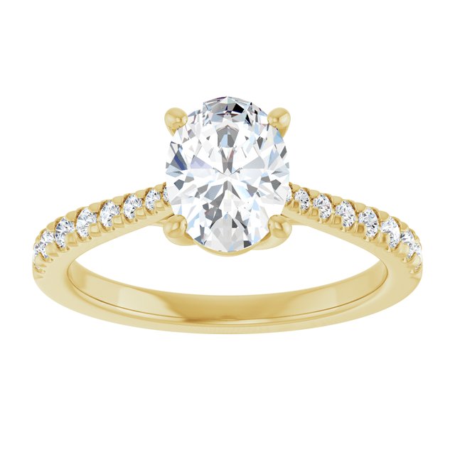 French-Set Engagement Ring