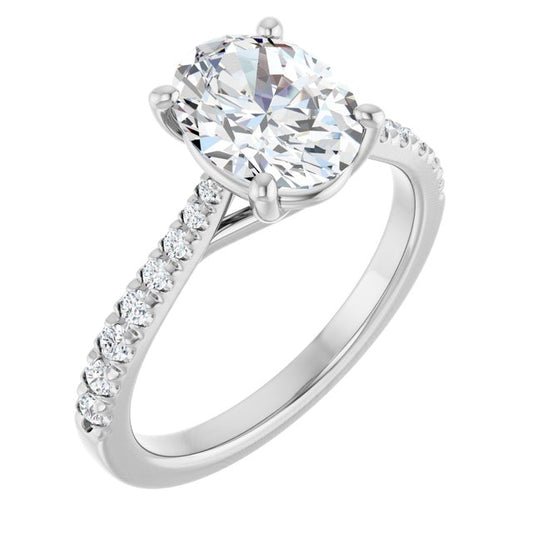 French-Set Engagement Ring