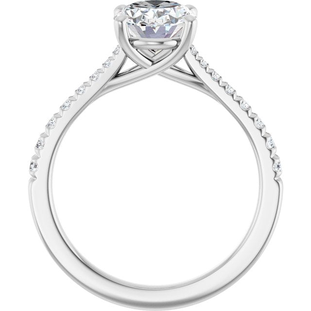 French-Set Engagement Ring