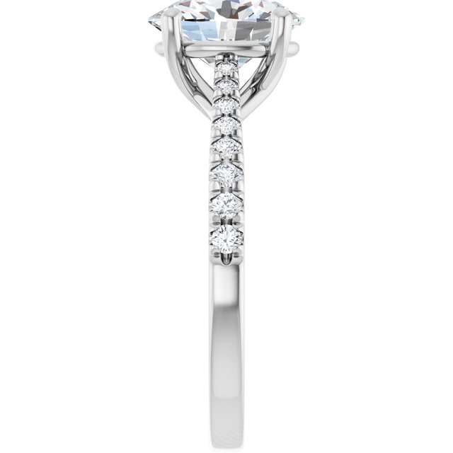 French-Set Engagement Ring