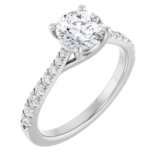 French-Set Engagement Ring
