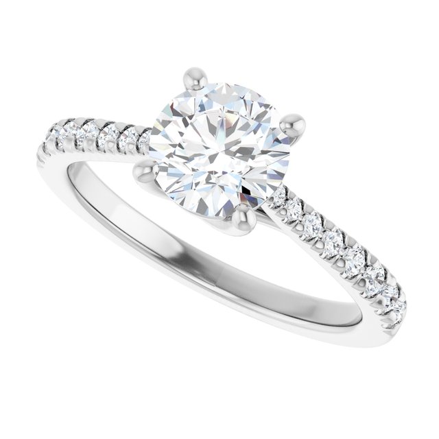 French-Set Engagement Ring