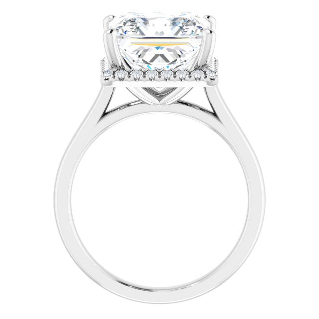 French-Set Halo-Style Engagement Ring