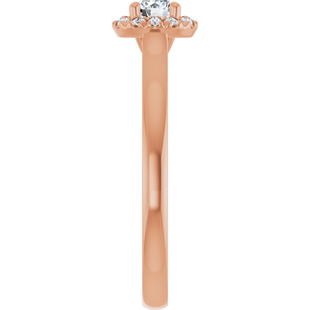 French-Set Halo-Style Engagement Ring