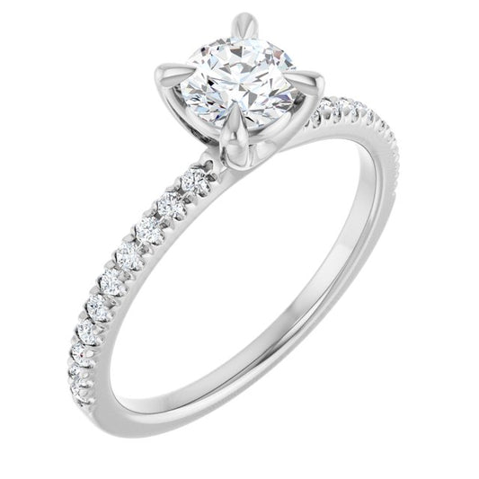 French-Set Engagement Ring