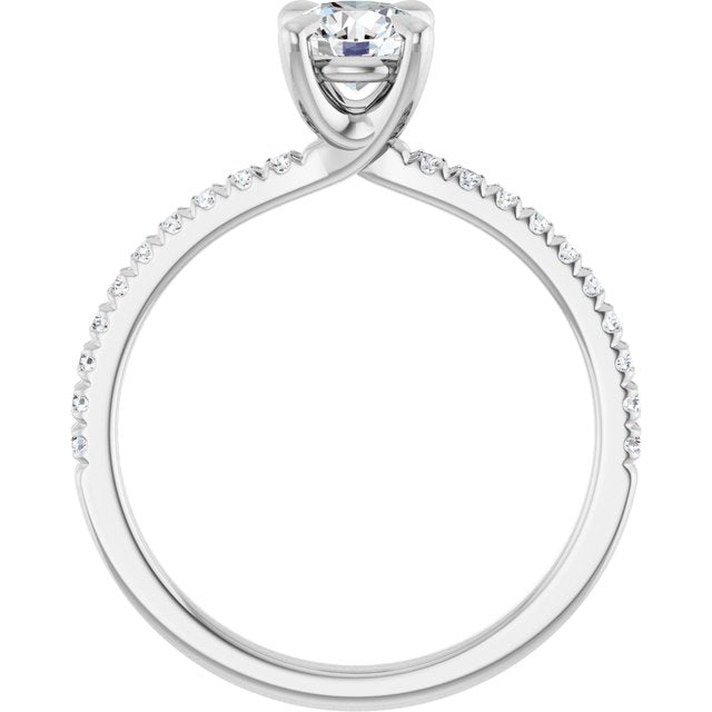French-Set Engagement Ring