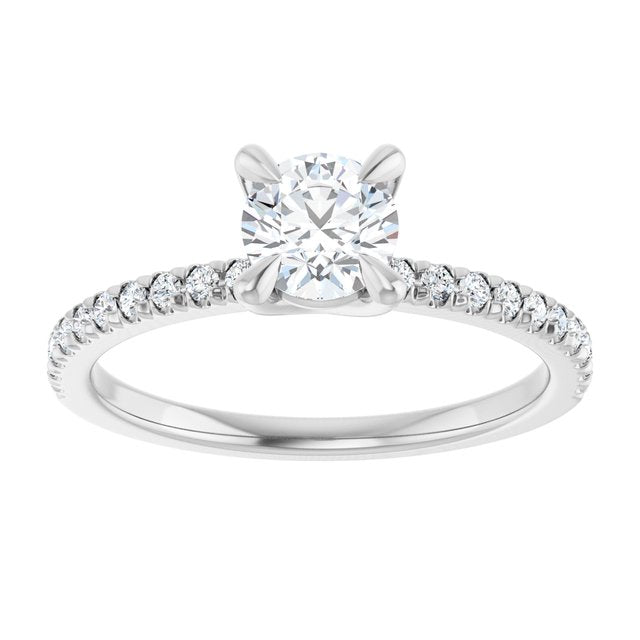 French-Set Engagement Ring