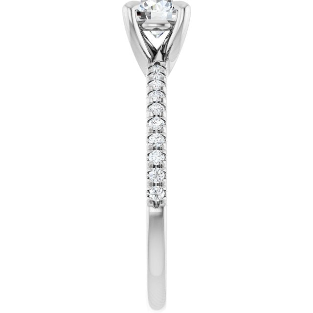French-Set Engagement Ring