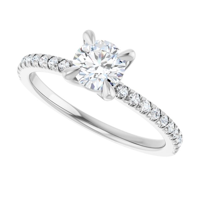 French-Set Engagement Ring