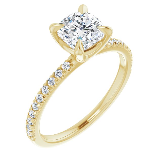 French-Set Engagement Ring