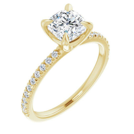 French-Set Engagement Ring