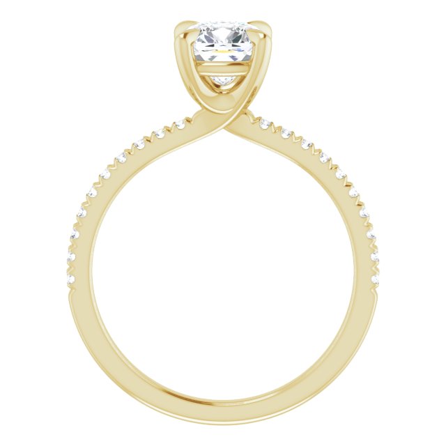 French-Set Engagement Ring