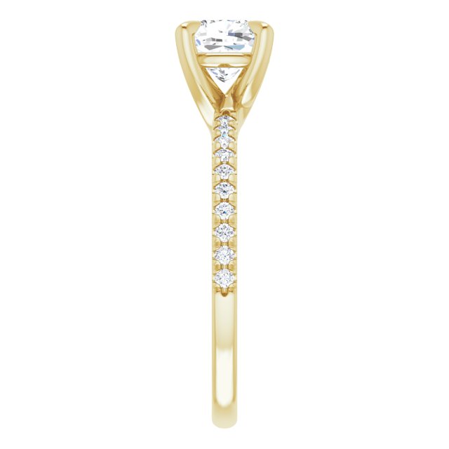 French-Set Engagement Ring