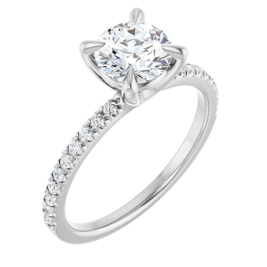 French-Set Engagement Ring