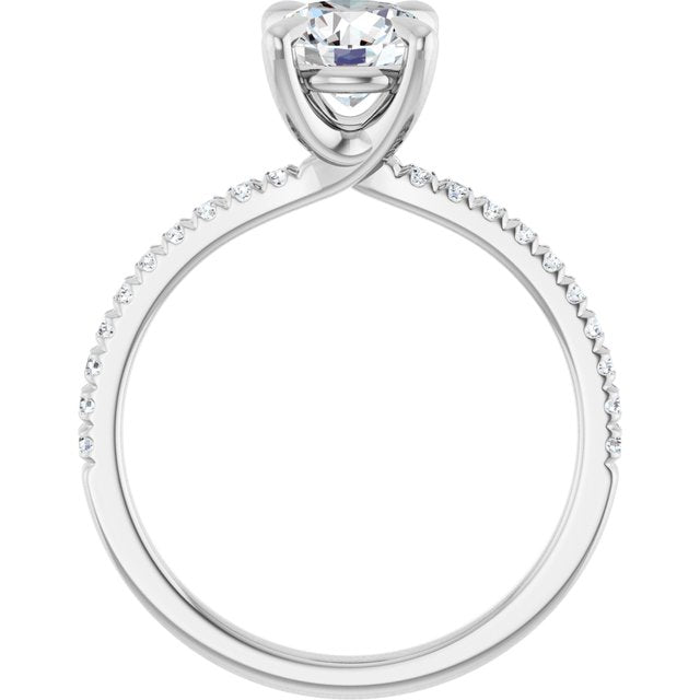 French-Set Engagement Ring