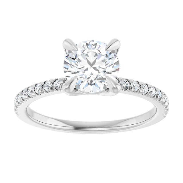 French-Set Engagement Ring