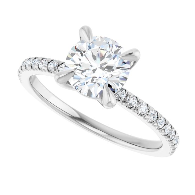 French-Set Engagement Ring