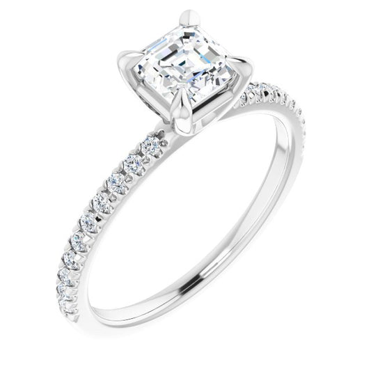 French-Set Engagement Ring