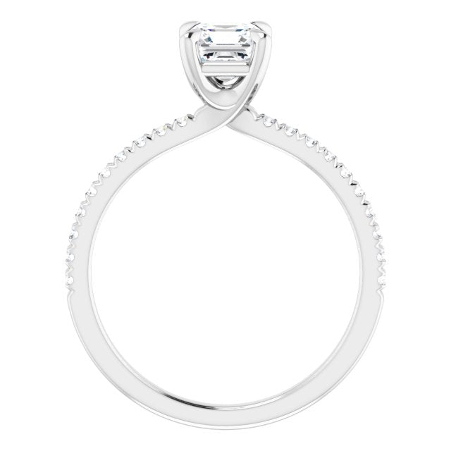 French-Set Engagement Ring